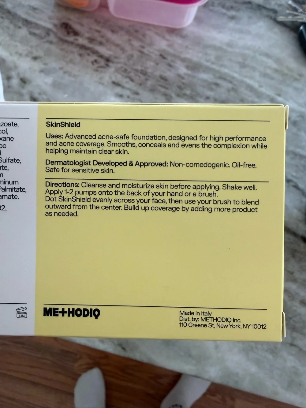 Acne-Safe Foundation – Yellow & White Packaging